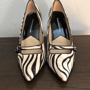 VIANNI COLLECTION Zebra Print Heels